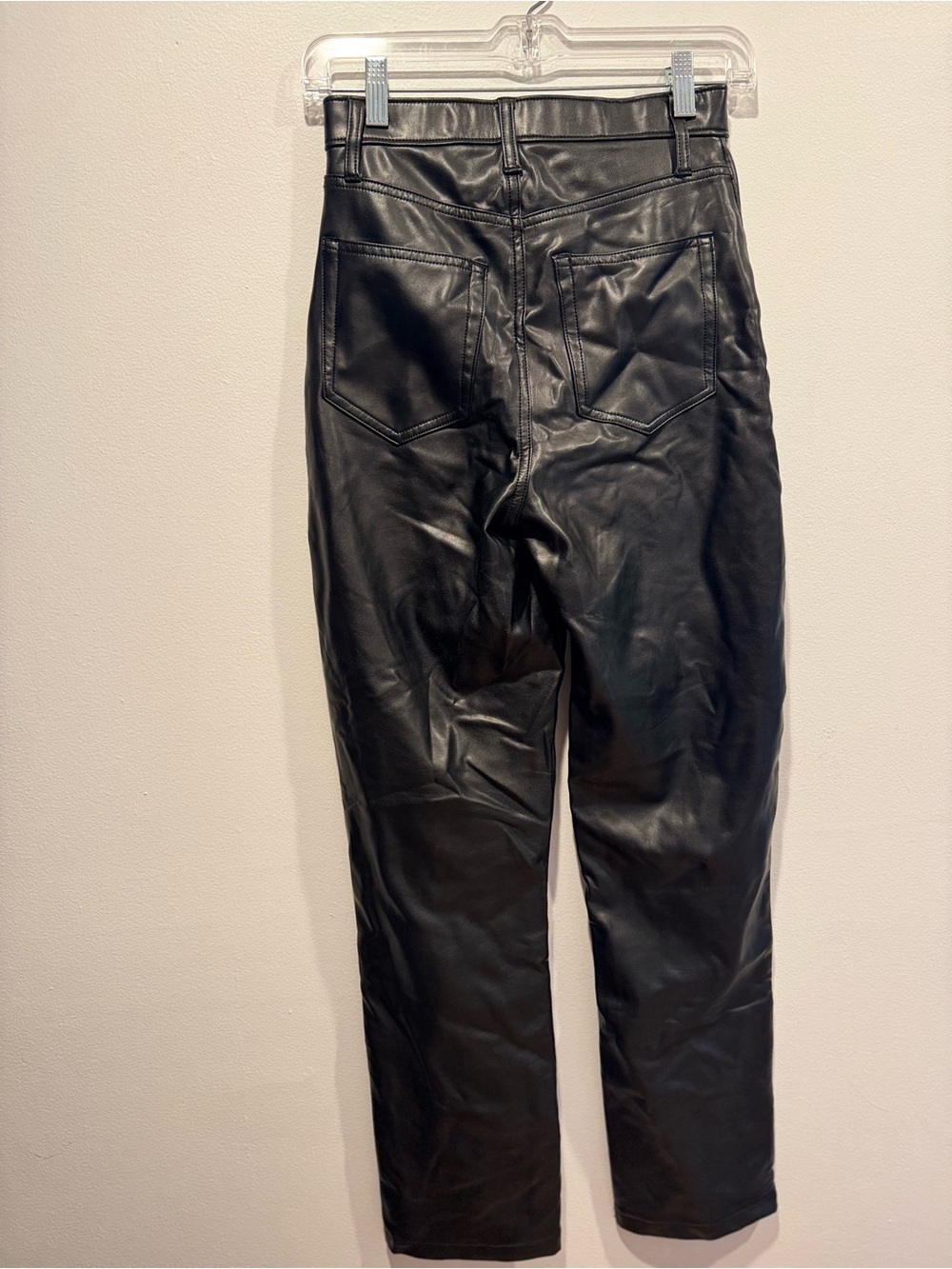 Abercrombie & Fitch Curve Love High Rise Vegan Leather Pants - Picture 3 of 5